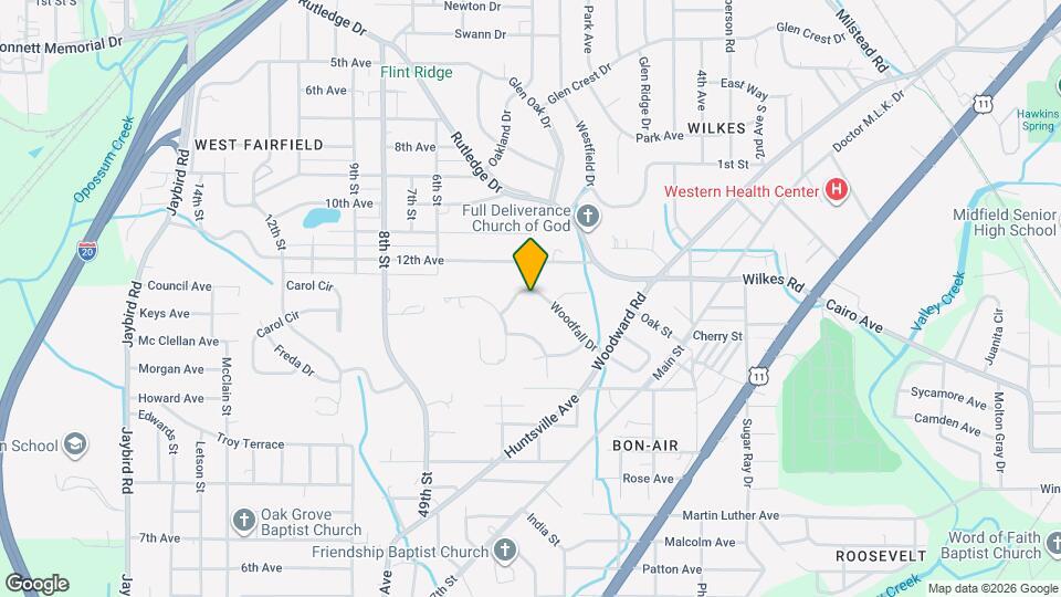 1308 Woodfall Dr Mapa y Detalles de la Ubicación