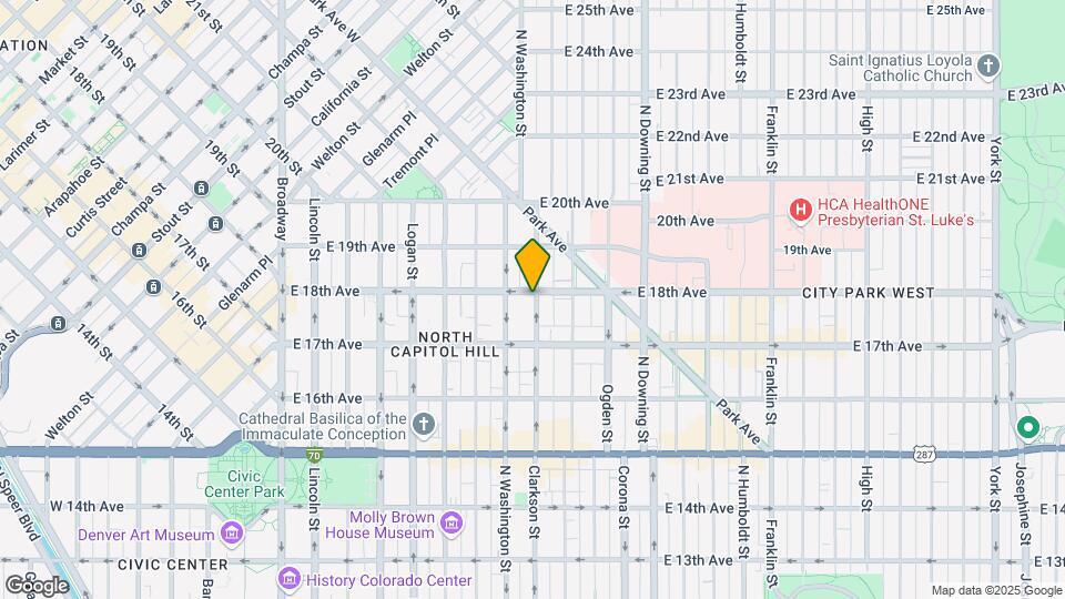 736 E 18th Ave Mapa y Detalles de la Ubicación