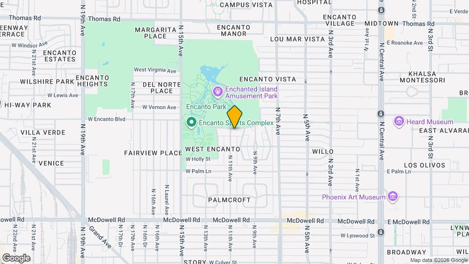 1021 W Encanto Blvd Map and Location Details