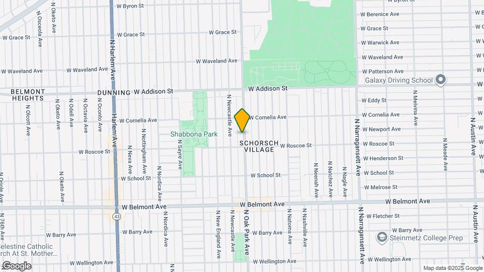 3418 N Oak Park Ave Mapa y Detalles de la Ubicación