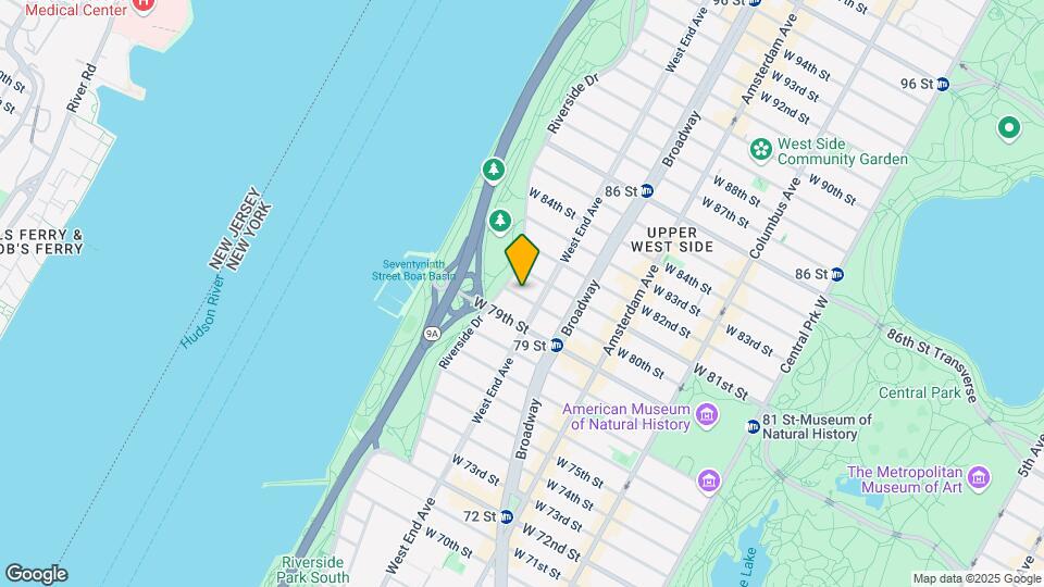 313 W 80th St Map and Location Details