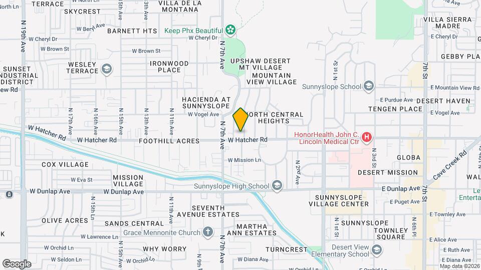 9406 N 5th Ave Map and Location Details