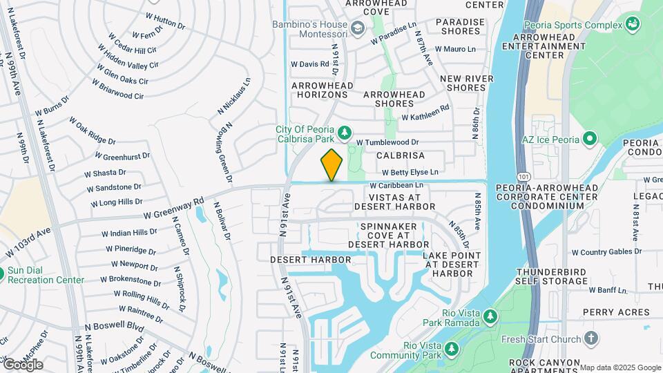 9002 W Caribbean Ln Map and Location Details