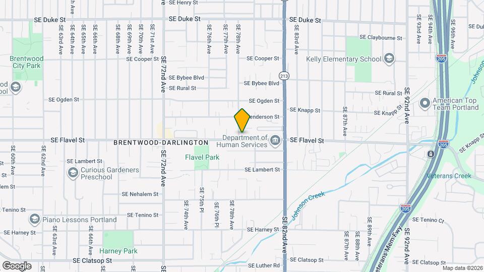 7805 SE Flavel St, Unit A Map and Location Details