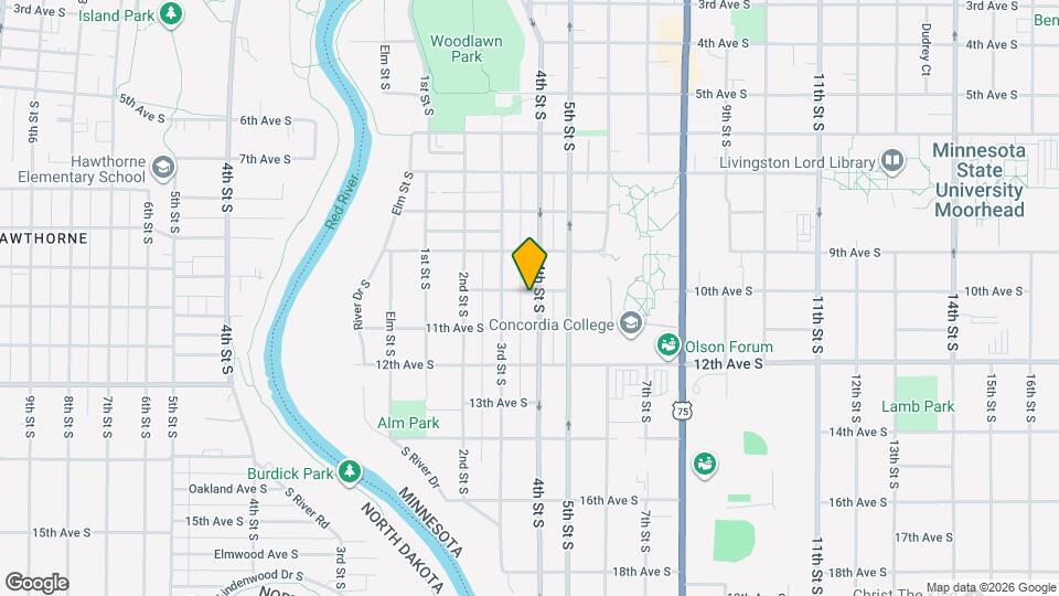 1001 4th St S Map and Location Details