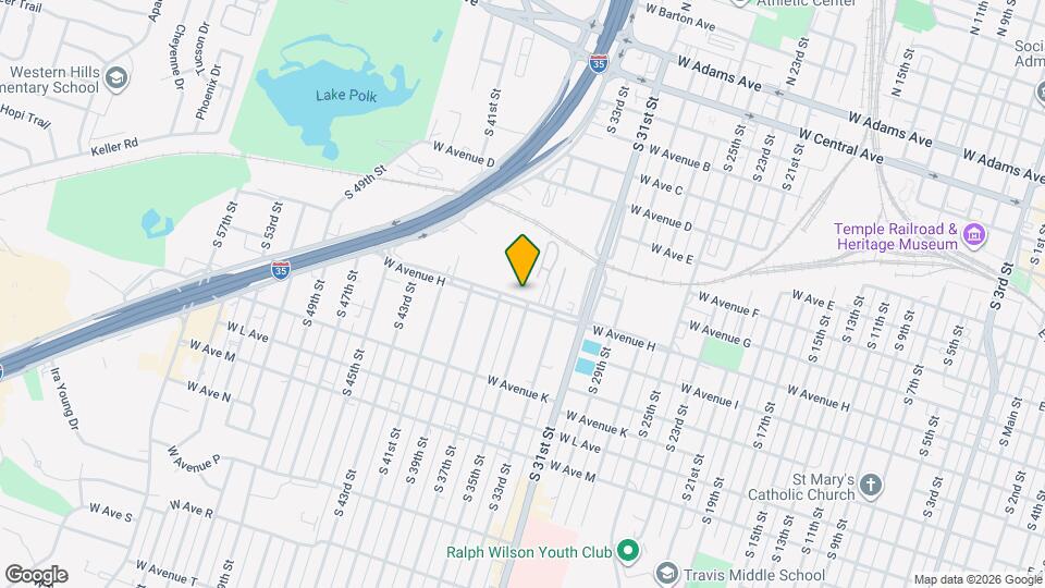 1804 W Avenue H Map and Location Details