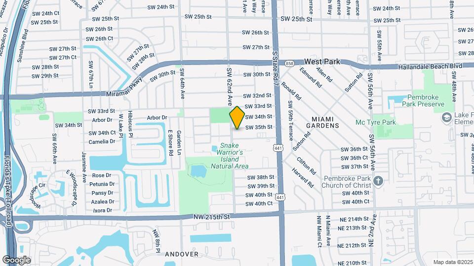6148 SW 35th St Map and Location Details