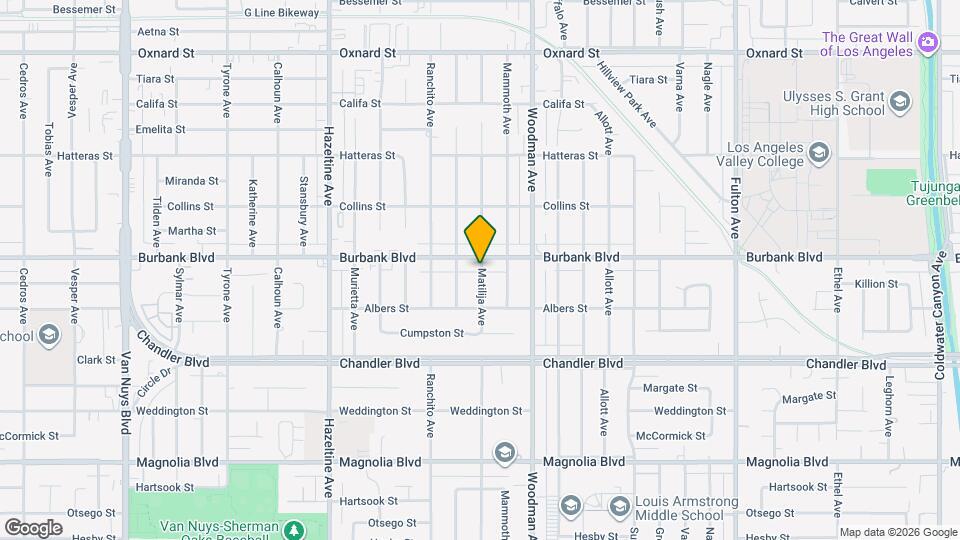 5553 Matilija Ave, Unit 5553 Map and Location Details