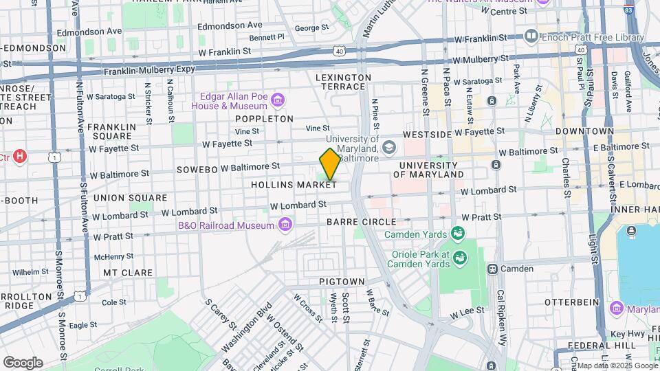 837 Hollins St Map and Location Details