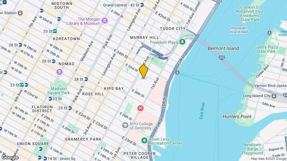 Kips Bay Towers Mapa y Detalles de la Ubicación