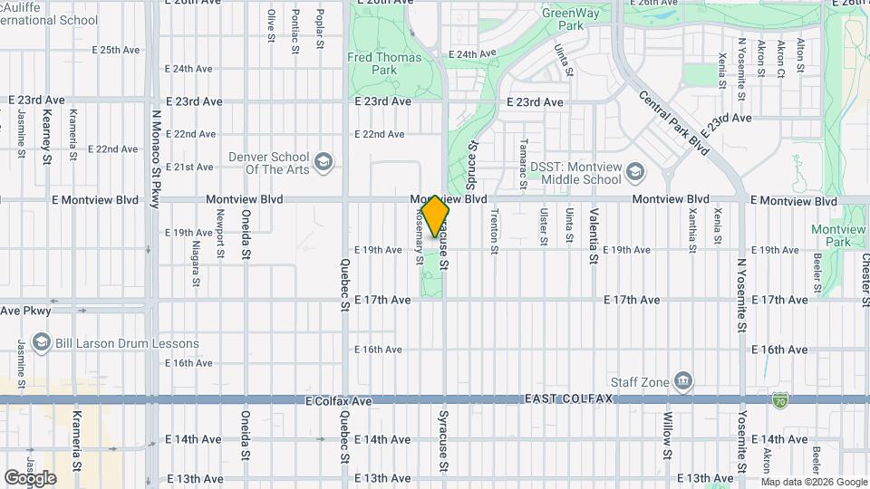 7655 E 19th Ave Map and Location Details