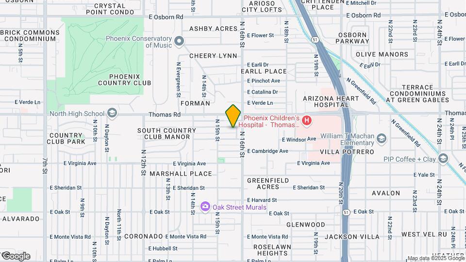 1529 E Edgemont Ave Map and Location Details