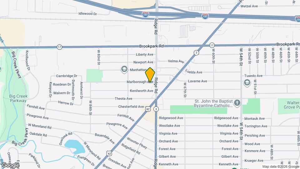 7405 Marlborough Ave Map and Location Details