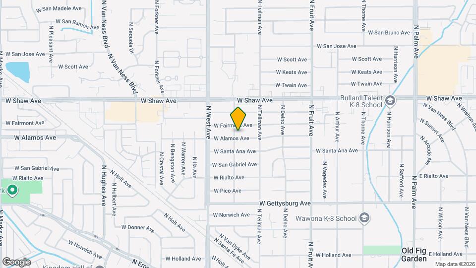 1036 W Alamos Ave Map and Location Details