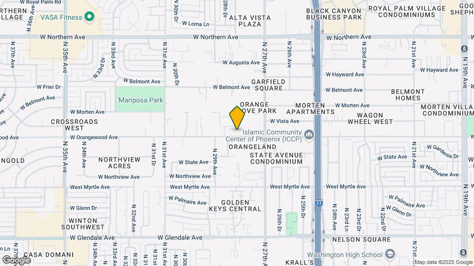2808 W Orangewood Ave Map and Location Details