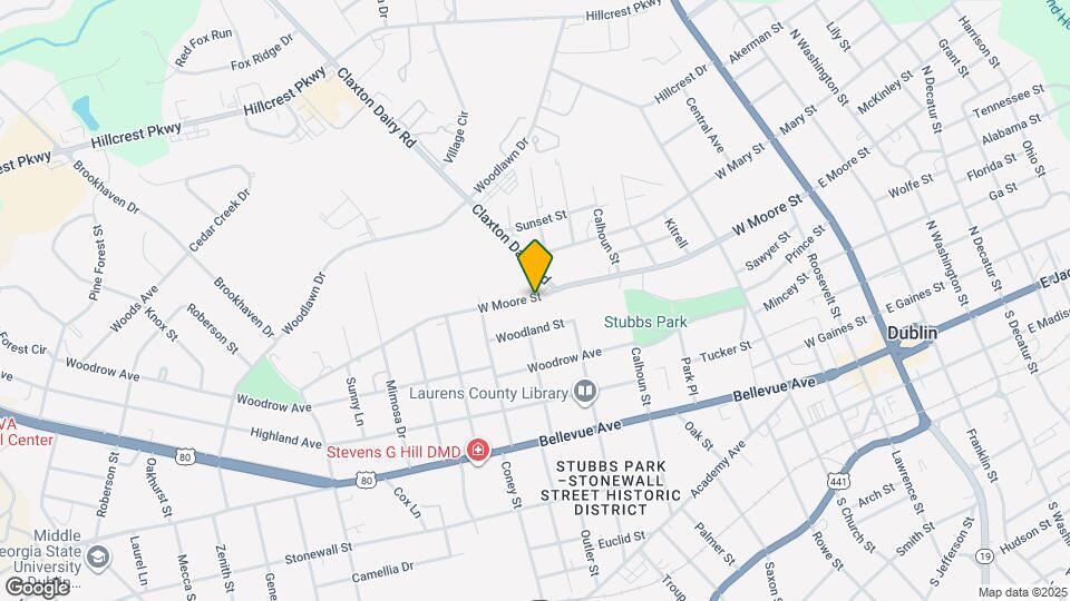 814 W Moore St Map and Location Details