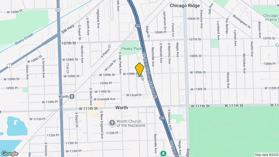 10907 S Normandy Ave Map and Location Details