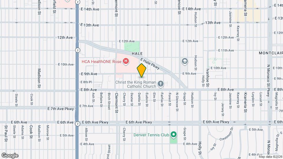 860 Dahlia St Map and Location Details