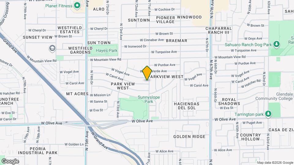 7102 W Carol Ave, Unit 224 Map and Location Details