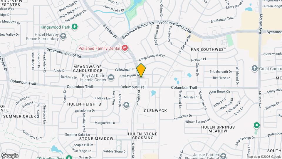 4376 Hulen Cir E Map and Location Details