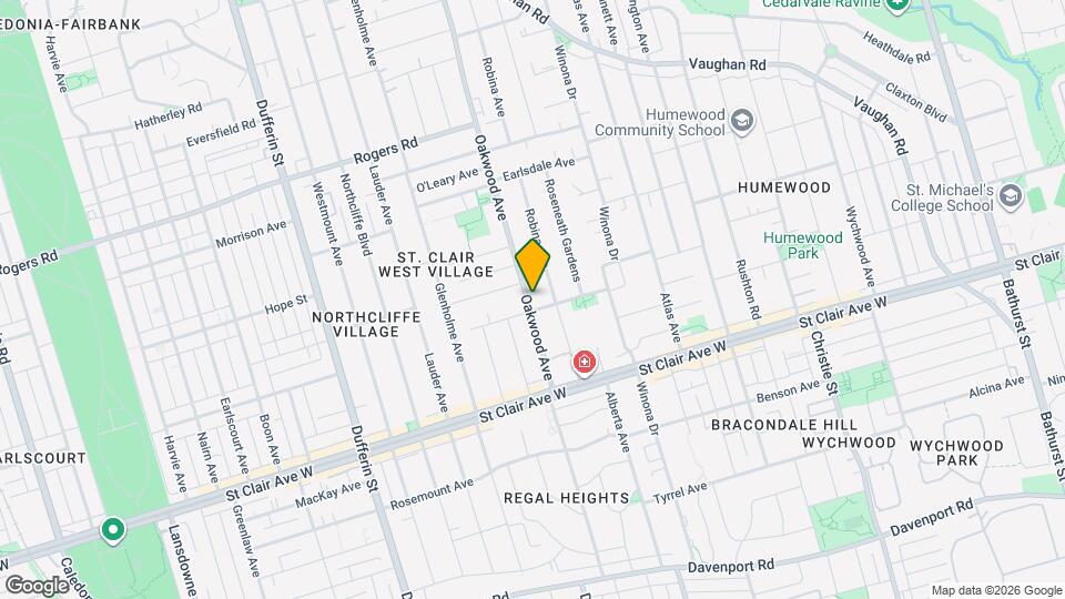 207 Oakwood Ave Map and Location Details