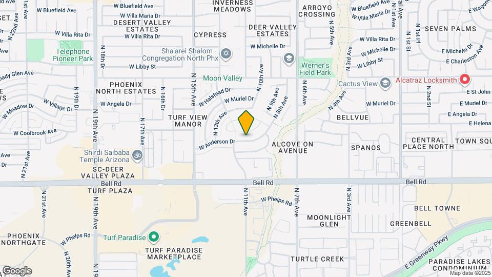 1014 W Anderson Dr Mapa y Detalles de la Ubicación
