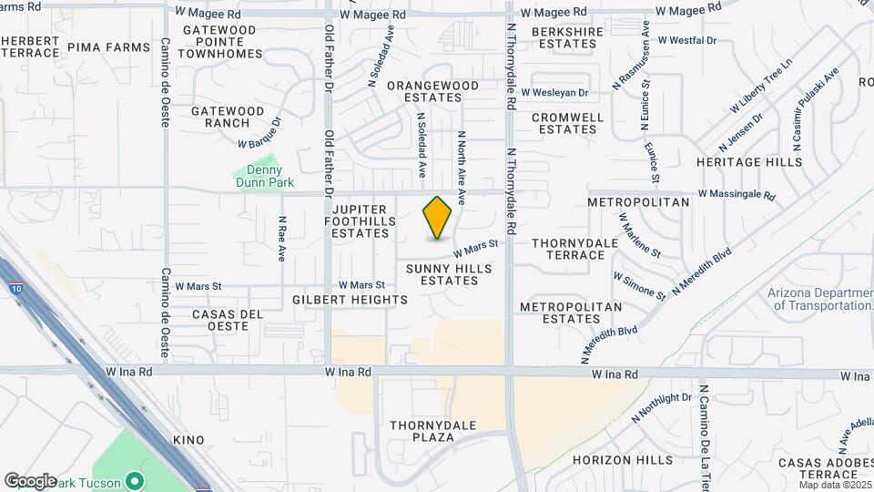 3921 W Sunny Hills Pl Map and Location Details