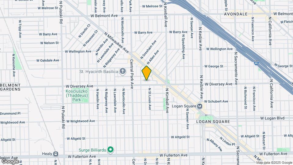 3508 W Diversey Ave, Unit Garden Map and Location Details