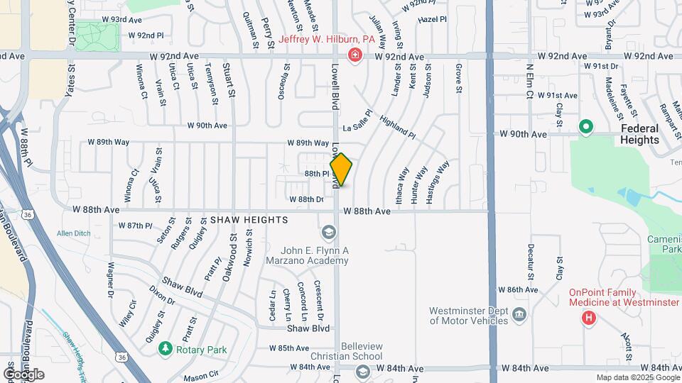 8838 Lowell Blvd Map and Location Details