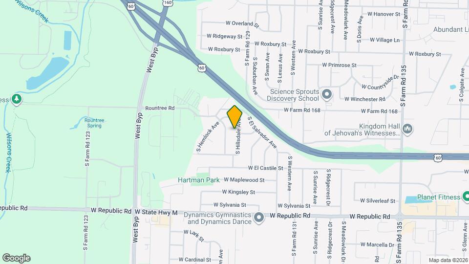 3891 S Hillsdale Ave Map and Location Details
