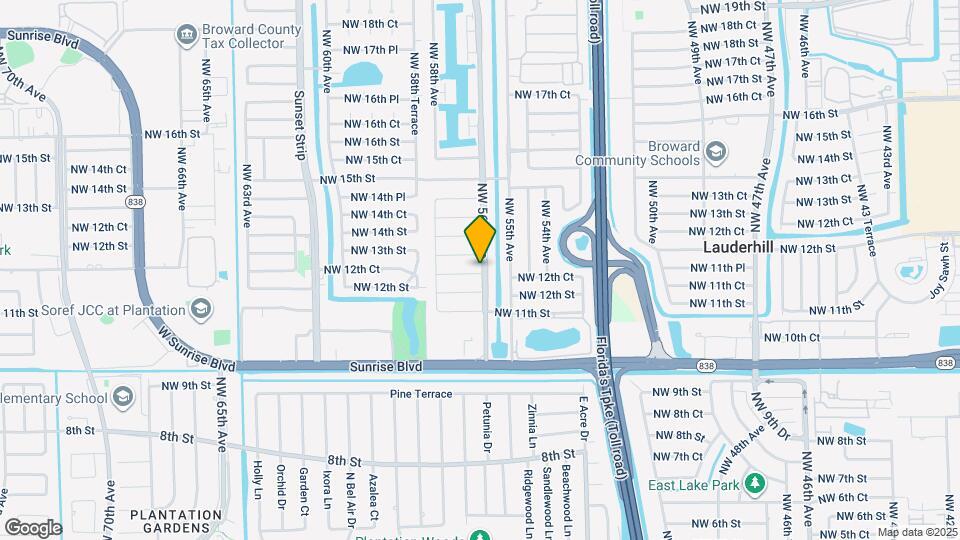 1241 NW 56th Ave, Unit Efficiency B Map and Location Details