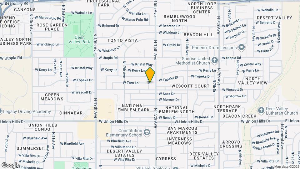 19019 N 15th Dr Map and Location Details