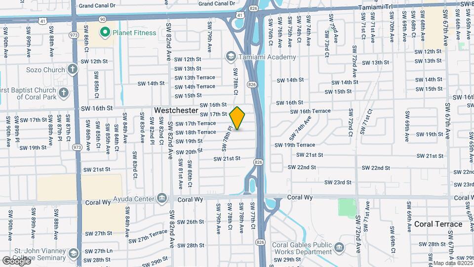 7760 SW 18th Terrace Map and Location Details