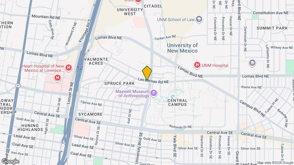 1610 Las Lomas Rd NE Map and Location Details