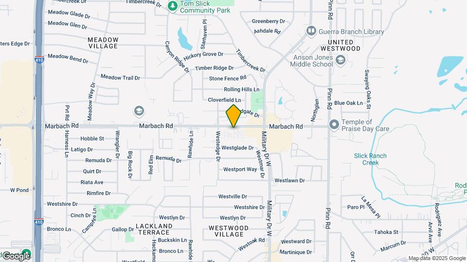 Marbach Oaks Apartment Homes Map and Location Details