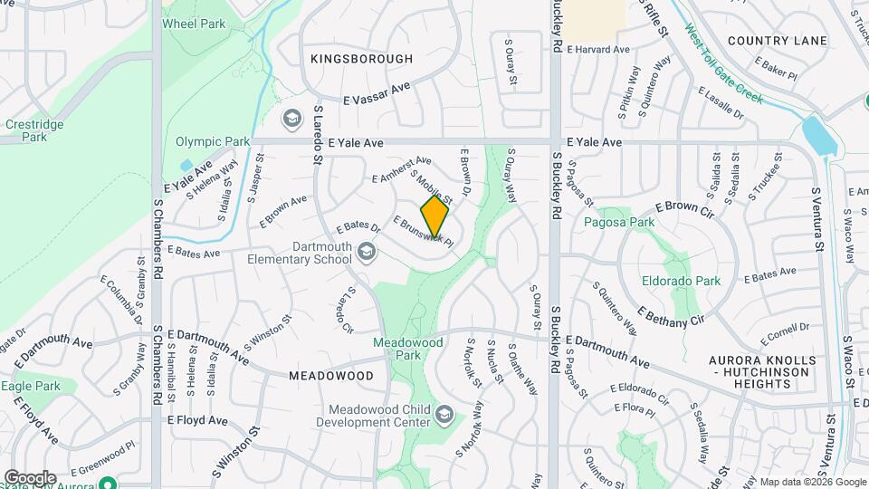 16384 E Brunswick Pl Map and Location Details