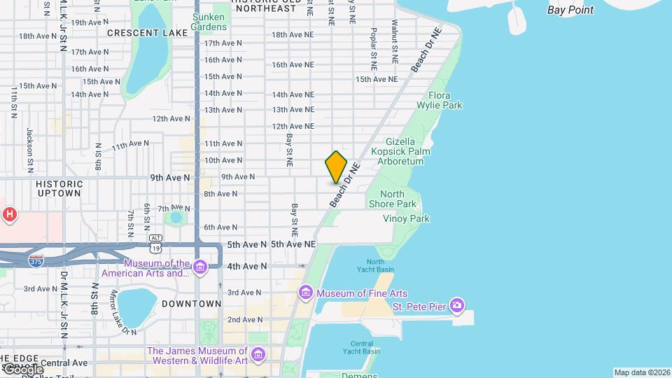800 Beach Dr NE Map and Location Details