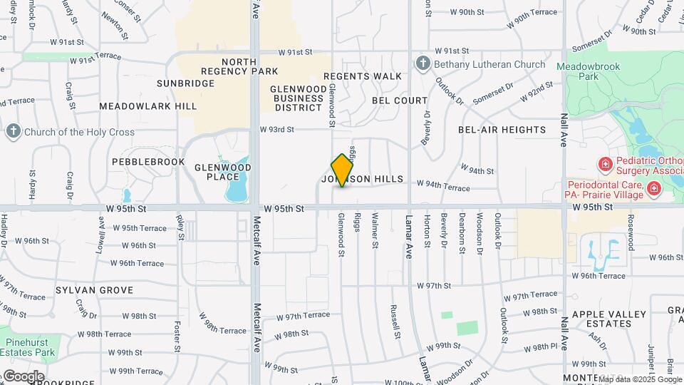 6621 W 94th Terrace Map and Location Details