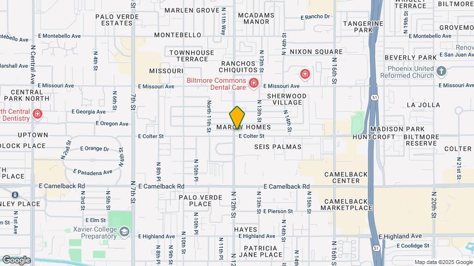 1202 E Colter St Map and Location Details