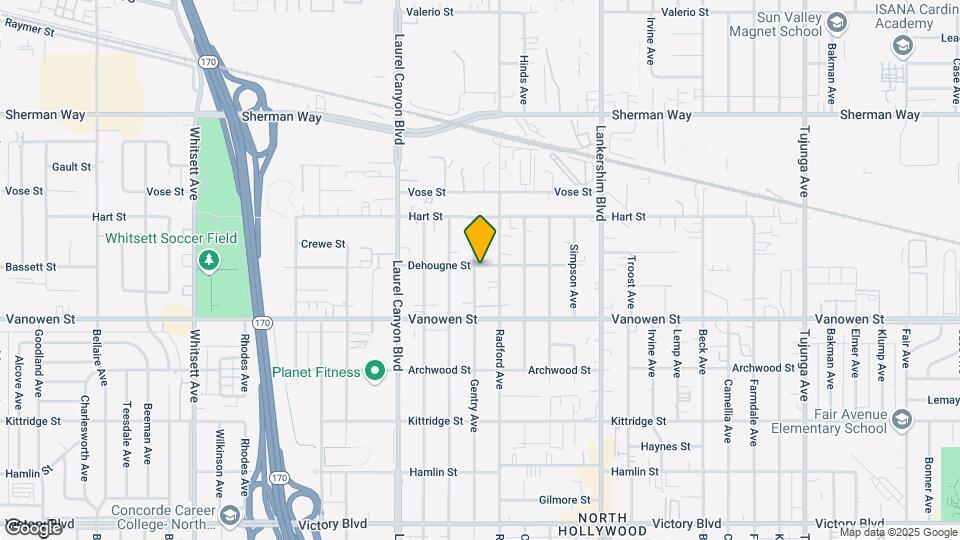 6860 Gentry Ave Map and Location Details