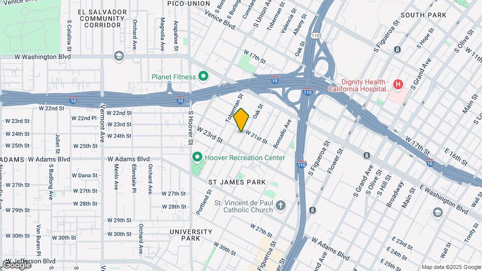 2113 Oak St Map and Location Details