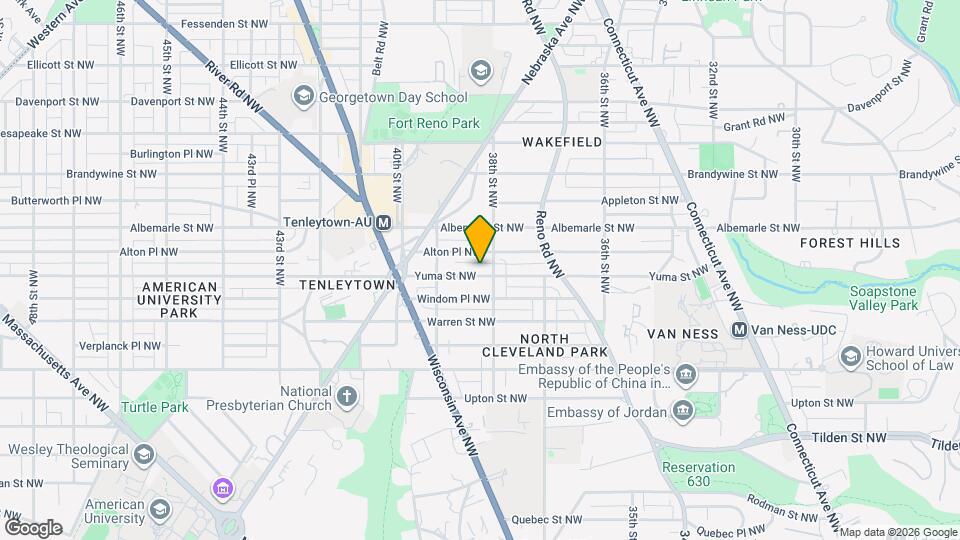 3803 Yuma St NW, Unit Yuma Apt Map and Location Details