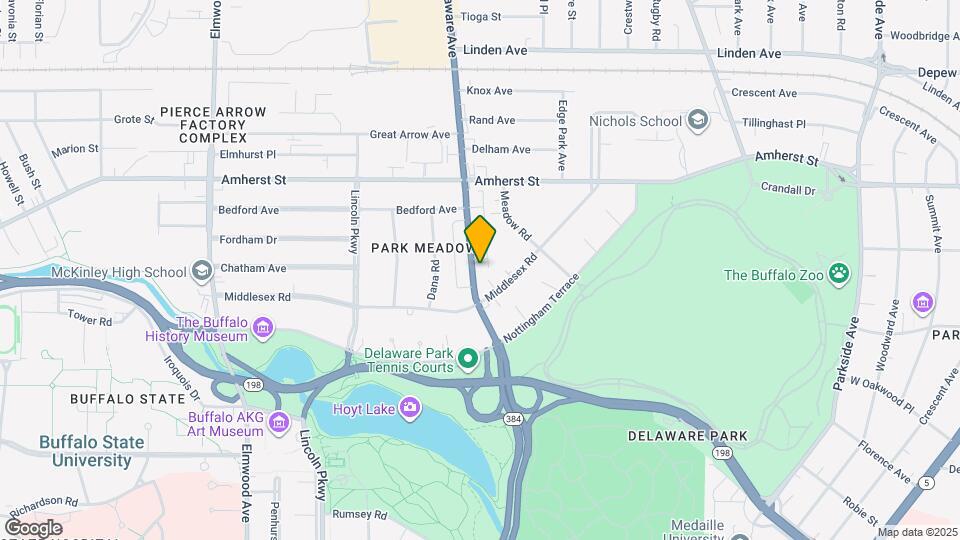 Delaware Park Apartments Map and Location Details