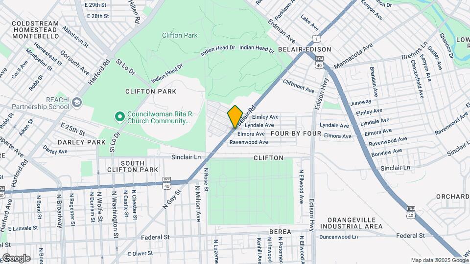 2103 Belair Rd Map and Location Details