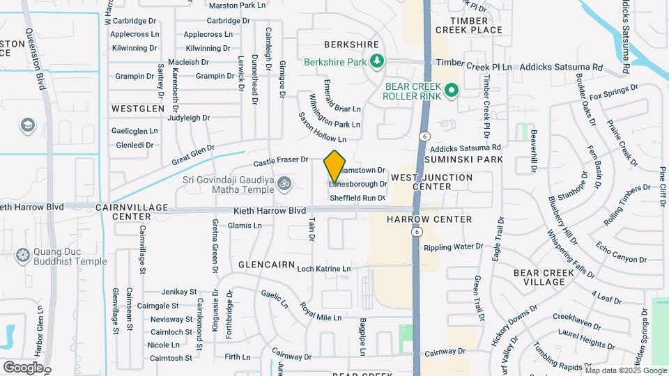 16547 Lanesborough Dr Mapa y Detalles de la Ubicación