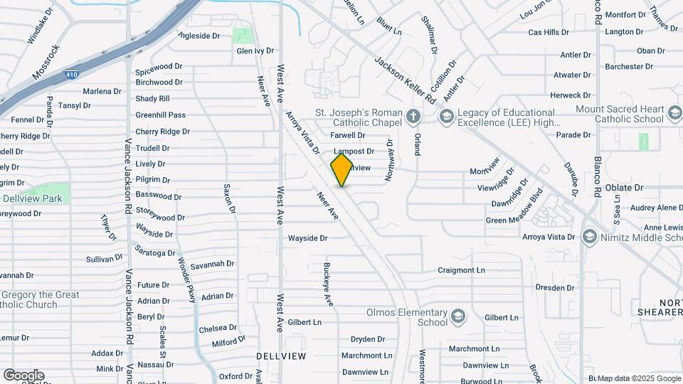 1822 Arroya Vista Dr Map and Location Details