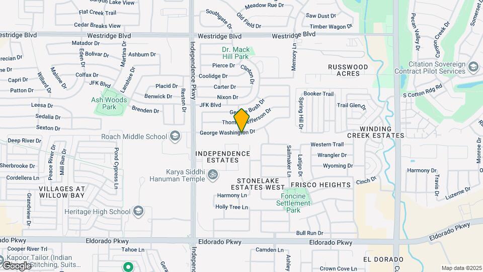 9821 George Washington Dr Map and Location Details
