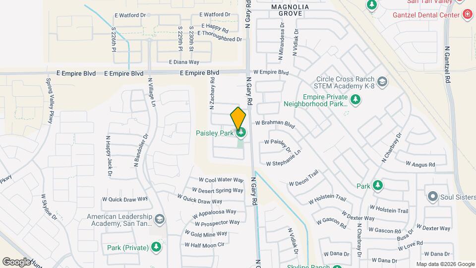 1630 W Paisley Dr Map and Location Details