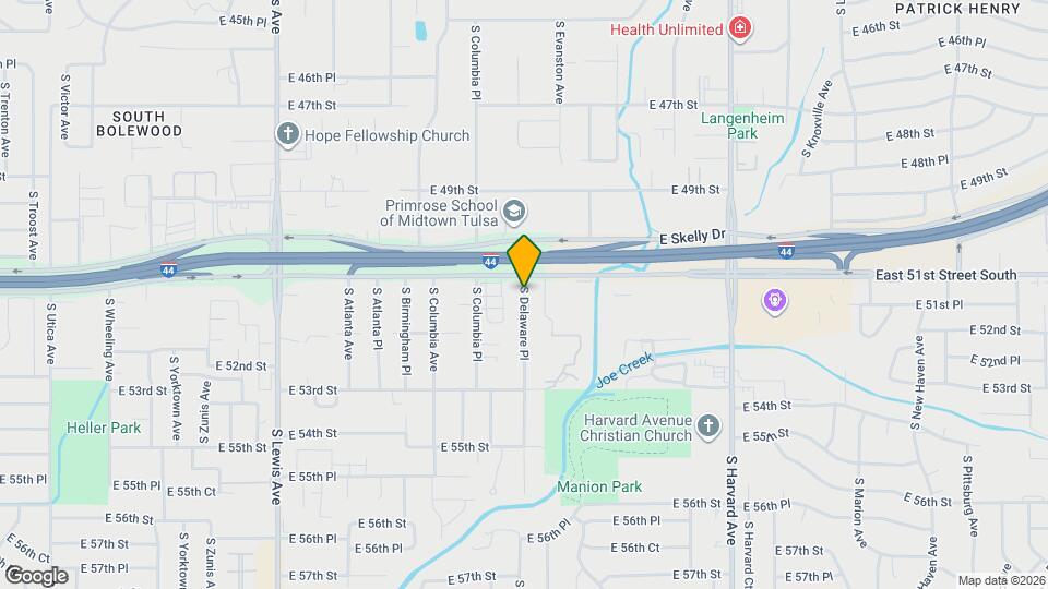 5126 S Delaware Pl Map and Location Details