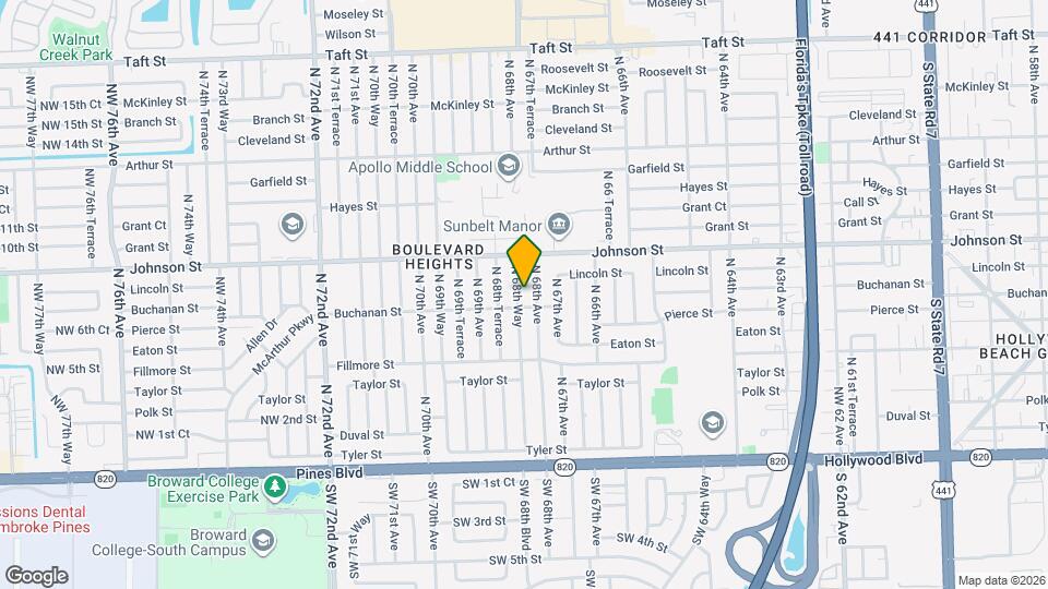 721 N 68th Way, Unit Studio Map and Location Details